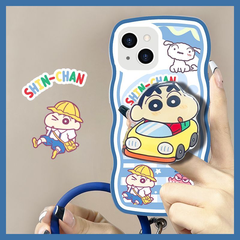 LF スマホケース かわいい キャラクター 携帯電話ケース 粘着式スマホホルダー付き