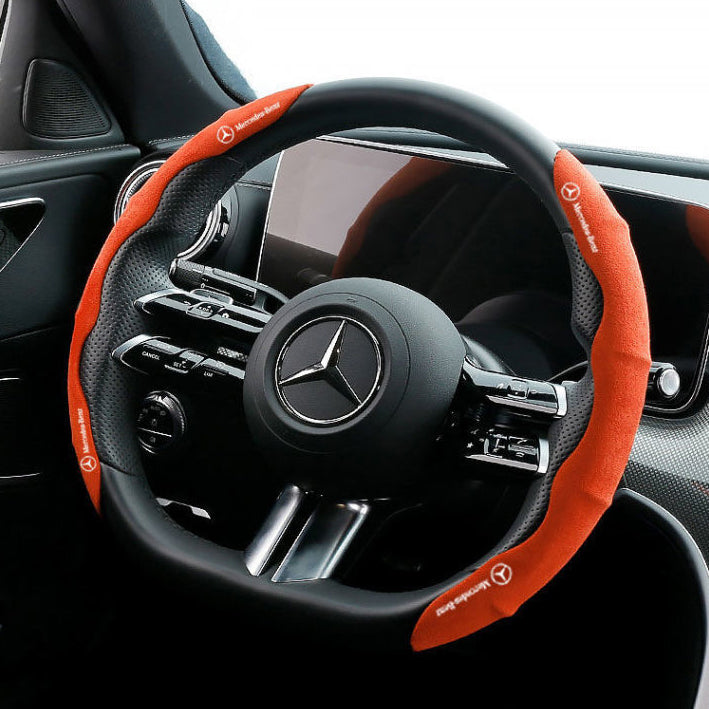 XYW 【マットタイプ】ステアリングホイールカバー スエード 滑り止め吸湿 車種別専用ステアリングカバー