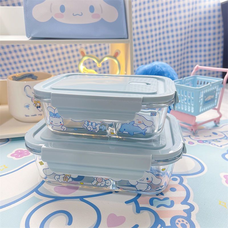WLY キャラクター シナモロール 長方形/丸型 カバー付き 弁当箱 大容量
