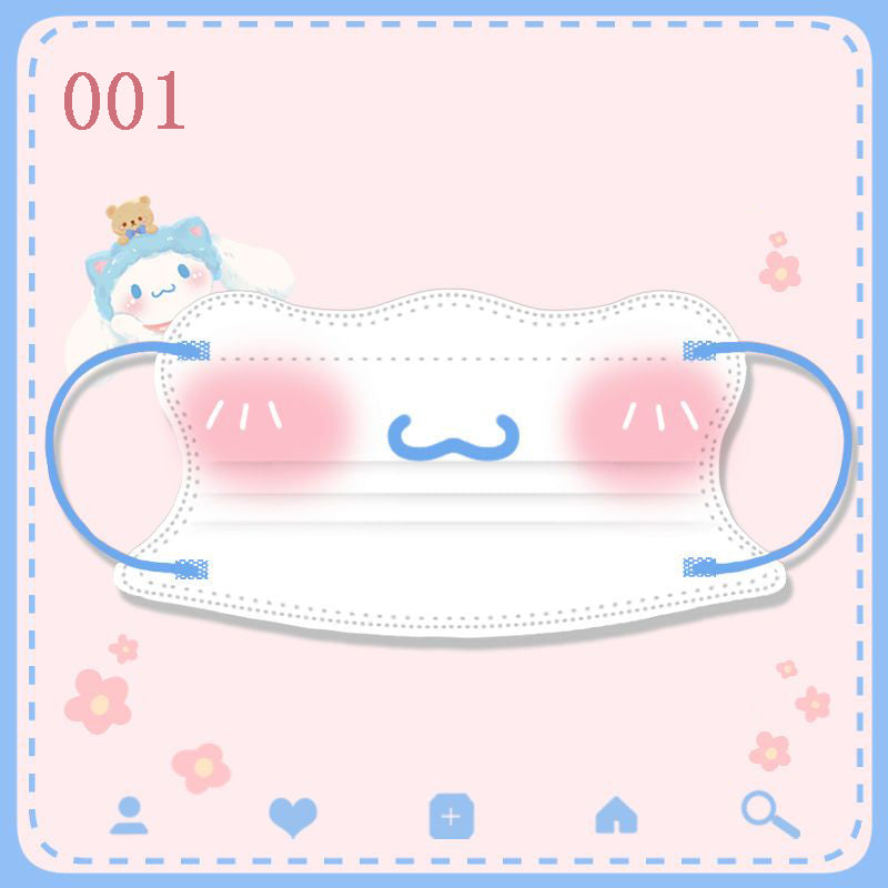 WLY サンリオ かわいい 3D立体マスク おしゃれだ 3層構造 50枚/20枚