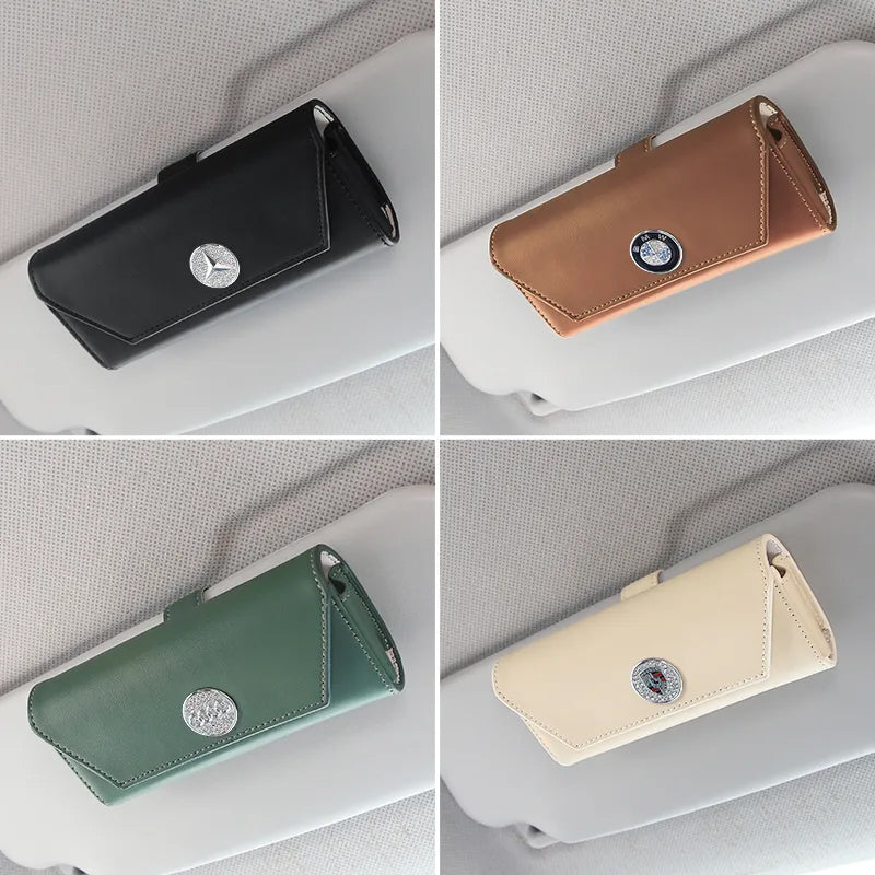 XYW 車載用メガネケース 収納 サングラス・メガネ用 サンバイザー用クリップ