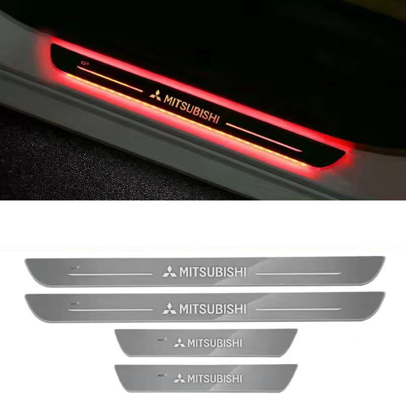 XYW 車載用アンビエントライト フロントドア リヤドア ライト ワイヤレスセンサーLEDライト【七彩流光/多色切り替え】