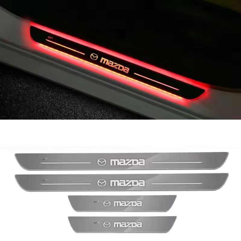 XYW 車載用アンビエントライト フロントドア リヤドア ライト ワイヤレスセンサーLEDライト【七彩流光/多色切り替え】