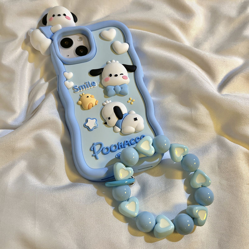 WLY 可愛い ポチャッコ 立体 シリカゲル携帯電話ケース スマホケース
