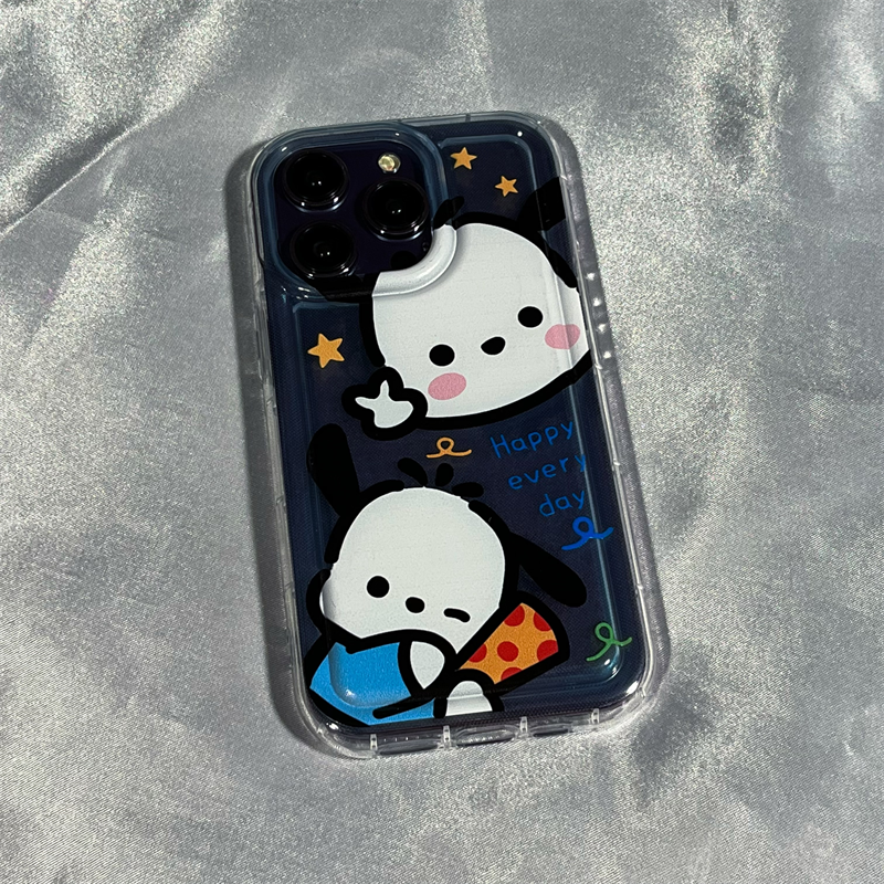 WLY キャラクター ポチャッコ&ハローキティ スマホケース 携帯電話ケース
