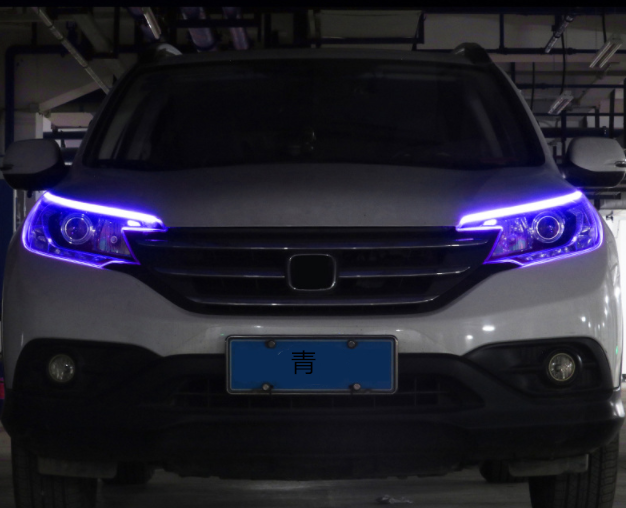 XYW 超人気 LED自動車 超薄型ライトガイド レインボー 流水ターンシグナルランプ