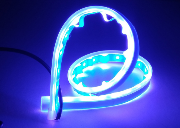 XYW 超人気 LED自動車 超薄型ライトガイド レインボー 流水ターンシグナルランプ