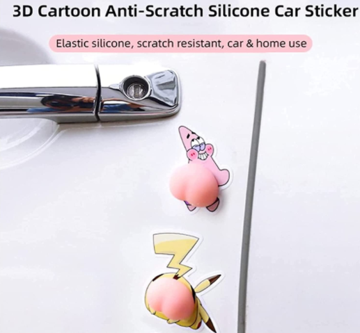 XYW 車外用品 ドアガード バックミラー 傷防止 プロテクター 桃保護ステッカー 衝突防止テープ 保護ステッカー シリコン製 3D車用 冷蔵庫用 携帯 装飾用