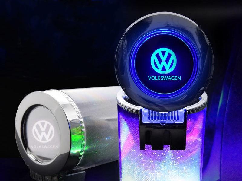XYW 車載灰皿 レインボー 発光 専用車専用標 車載ミニゴミ箱