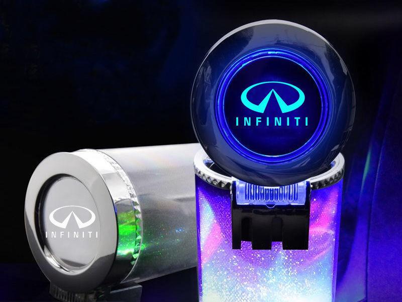 XYW 車載灰皿 レインボー 発光 専用車専用標 車載ミニゴミ箱