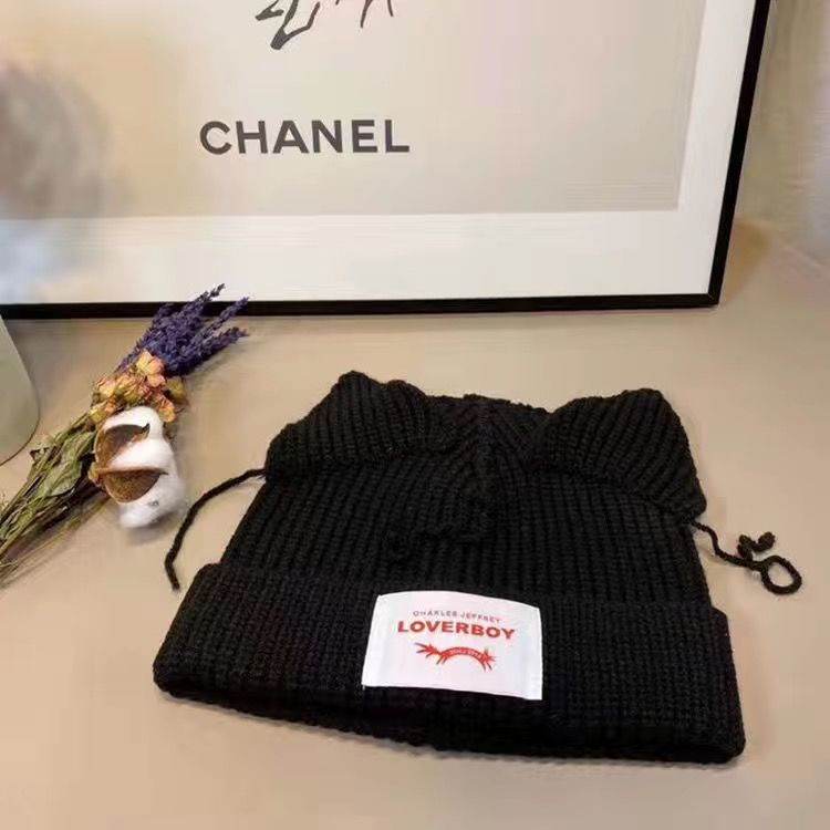 LF 超人気 カップルコーディネート 超可愛い 子猫耳 ニット帽