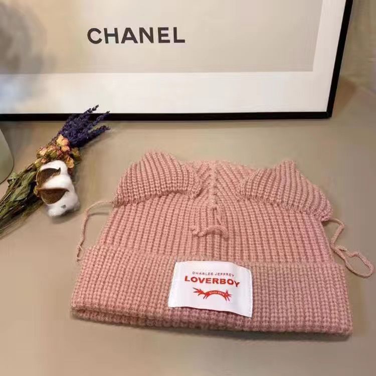 LF 超人気 カップルコーディネート 超可愛い 子猫耳 ニット帽