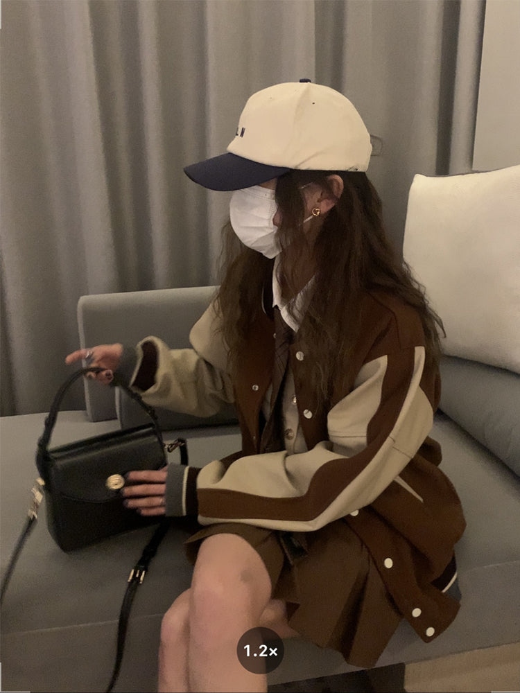 【004】 超人気 茶色 春秋のジャケットコート