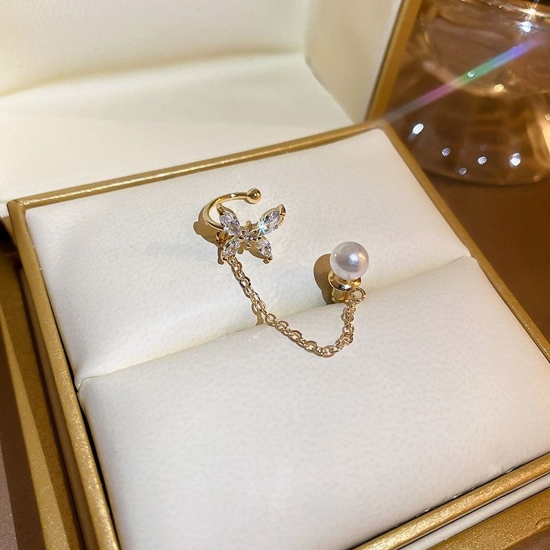 LF 2022 銀針ジルコンピアス 高級感 耳骨挟み耳飾り