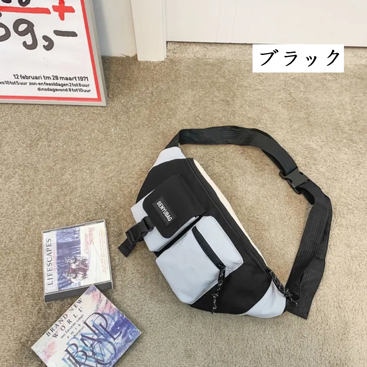 LF ウエストポーチ・ボディバッグ 斜め掛け カップルペアバッグ 大容量