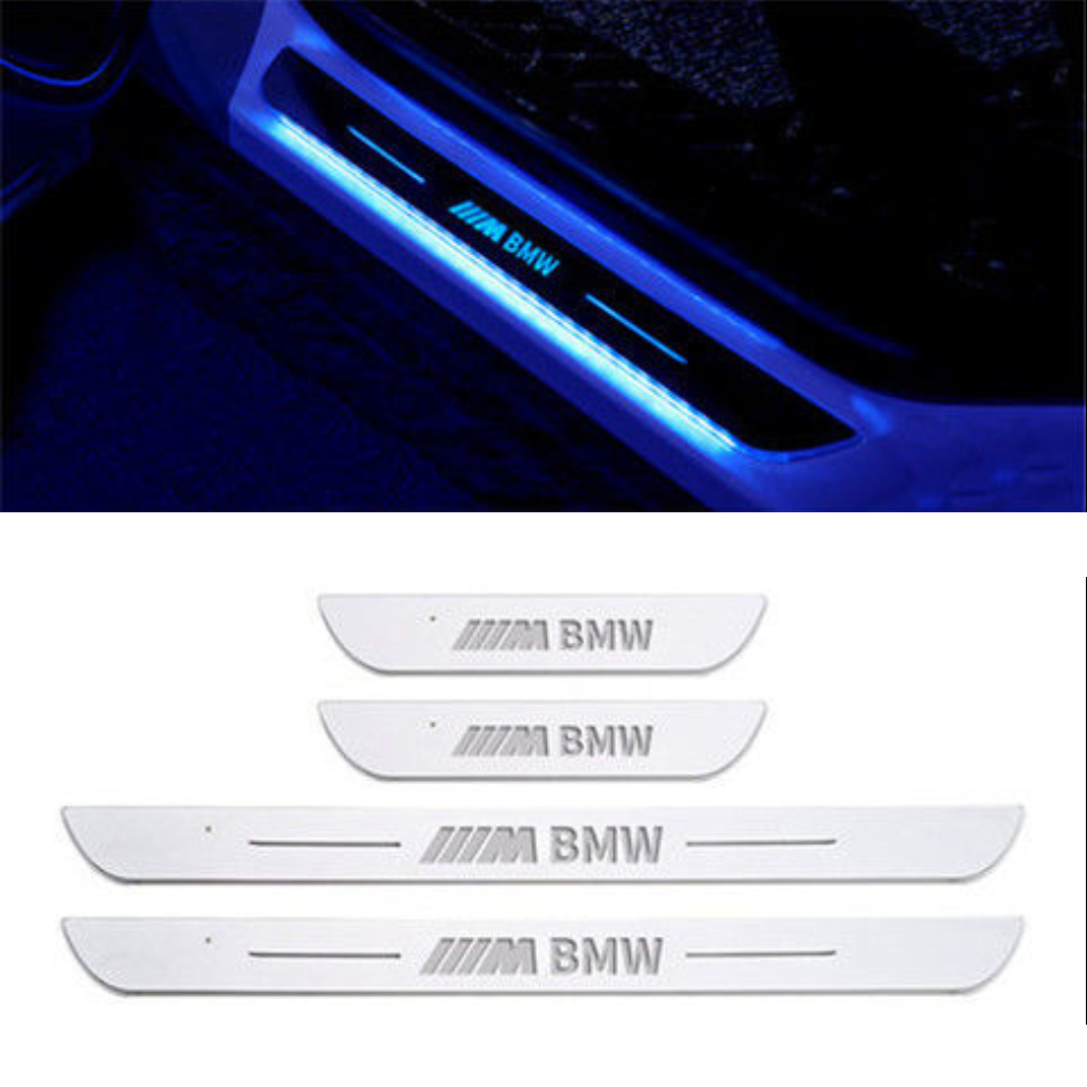 XYW 車載用アンビエントライト フロントドア リヤドア ライト ワイヤレスセンサーLEDライト【七彩流光/多色切り替え】