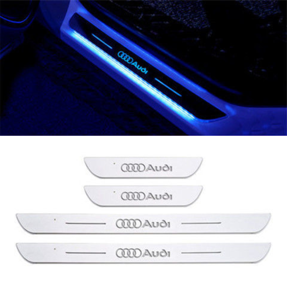 XYW 車載用アンビエントライト フロントドア リヤドア ライト ワイヤレスセンサーLEDライト【七彩流光/多色切り替え】