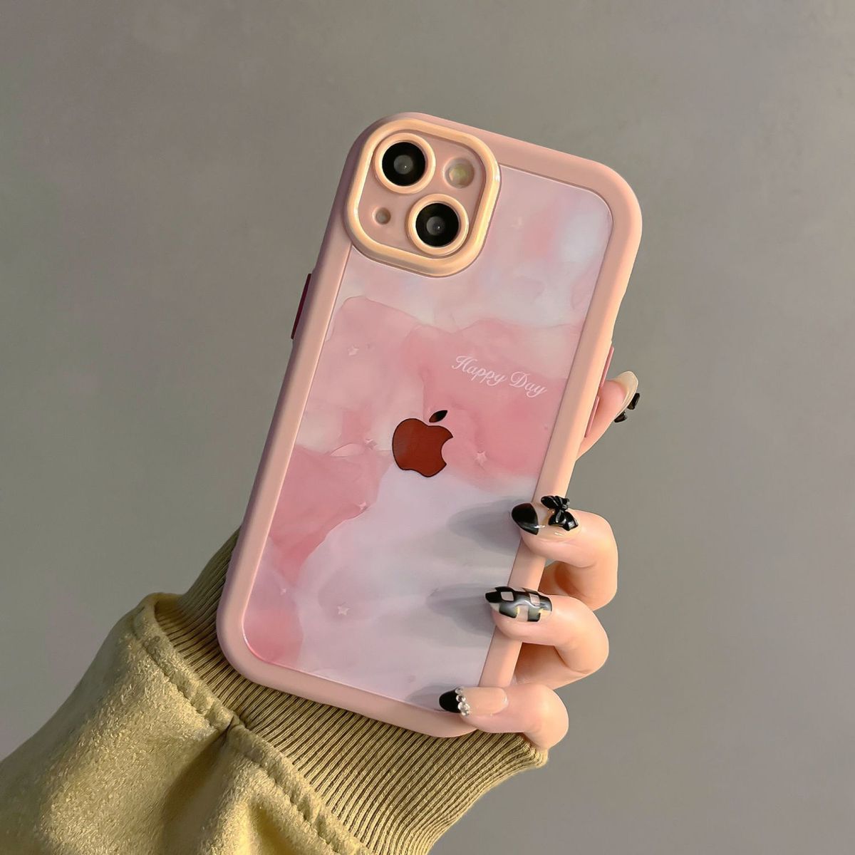YQQ にじみ色 スマホケース 携帯電話ケース 芸術