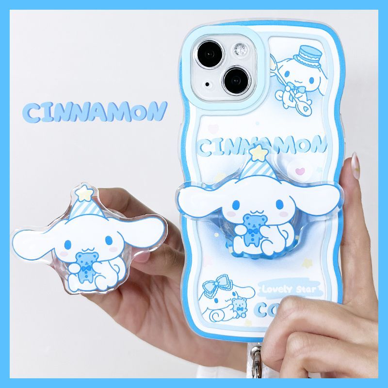 LF スマホケース かわいい 携帯電話ケース 粘着式スマホホルダー付き