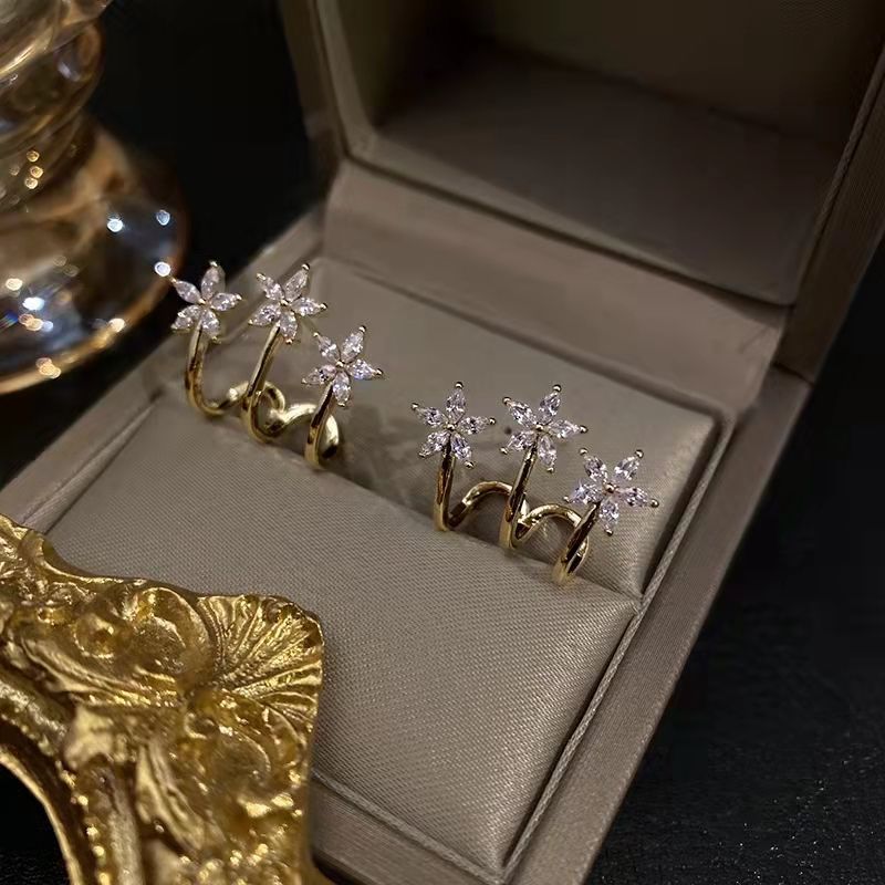 LF 春夏新作 かわいい 花 ピアス オリジナルデザイン