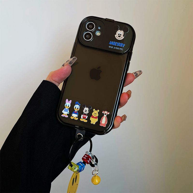 可愛い キャラクター スマホケース 携帯電話ケース 化粧鏡 スタン