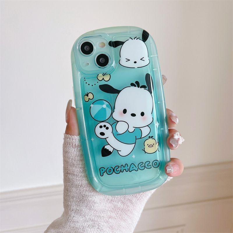 YQQ かわいい サンリオ スマホケース シリカゲル 携帯電話ケース エアバッグの転倒保護
