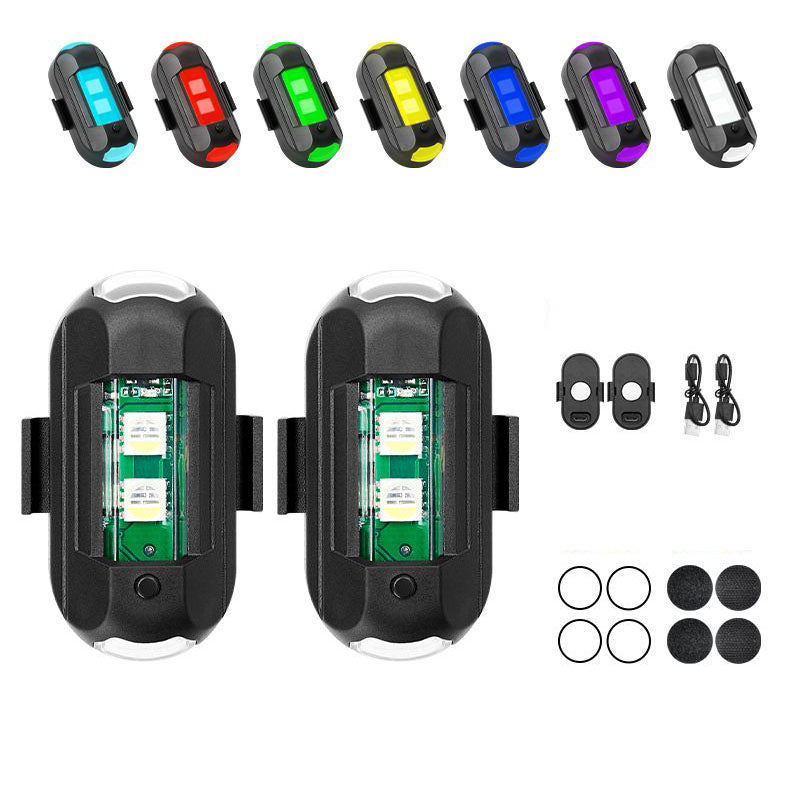 LF 車載フラッシュライト USB充電 ロックライト アップグレード七彩