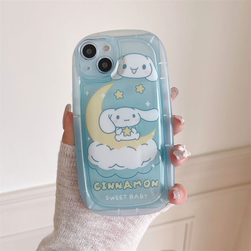 YQQ かわいい サンリオ スマホケース シリカゲル 携帯電話ケース エアバッグの転倒保護