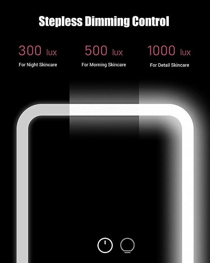 LF 化粧鏡 化粧ミラー LEDライト付き リチウム電池内蔵 充電可能 充電式 2倍 3倍 10倍拡大鏡付き 指タッチ プレゼント 蓄電可能 2021最新バージョン USB充電 コードレス