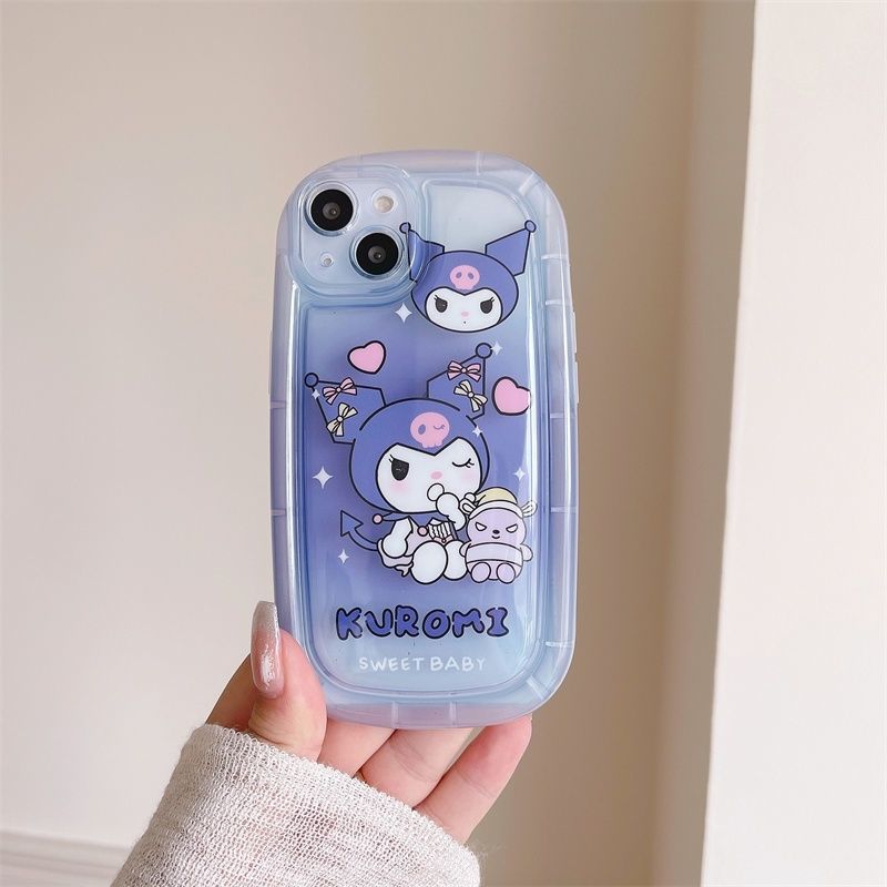 YQQ かわいい サンリオ スマホケース シリカゲル 携帯電話ケース エアバッグの転倒保護