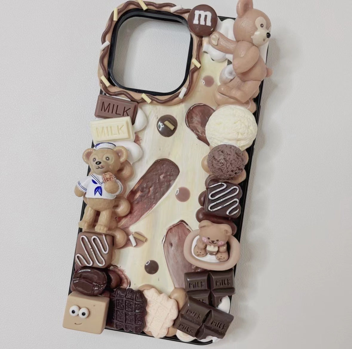 OL コーヒータミフルスナック縁取りクリームのり携帯ケース