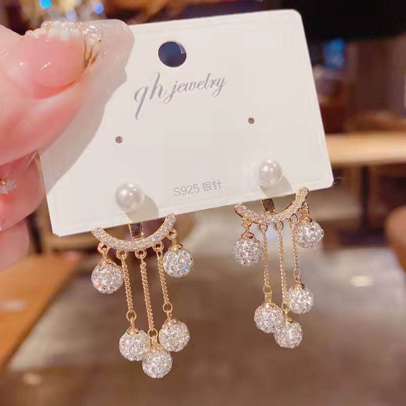 LF 新作 球形フリンジピアス ピアス 韓国流行