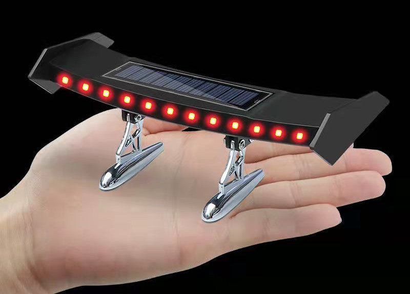 LF ミニカーリアウイング 太陽エネルギー充電 夜光 追突防止効果 配線不要の取り付け