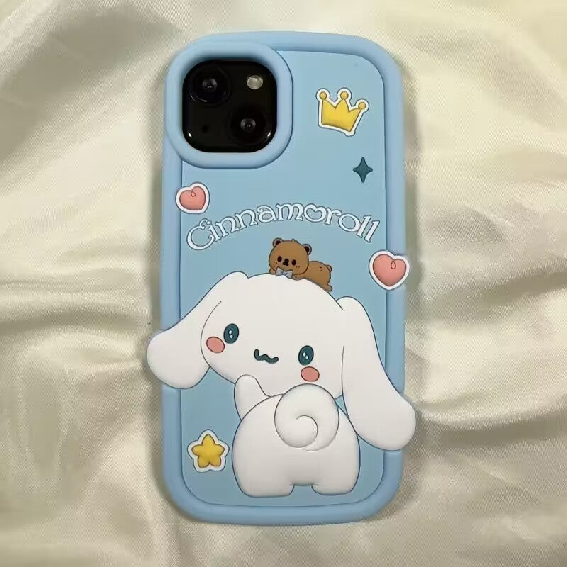 YQQ 可愛いサンリオ シリコーン素材 スマホケース 携帯電話ケース