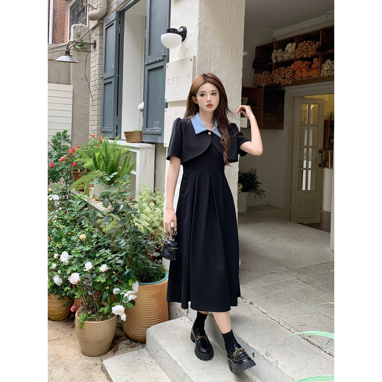 XYW 半袖ブレザー キャミワンピ 着やせ カジュアルファッション・スーツ