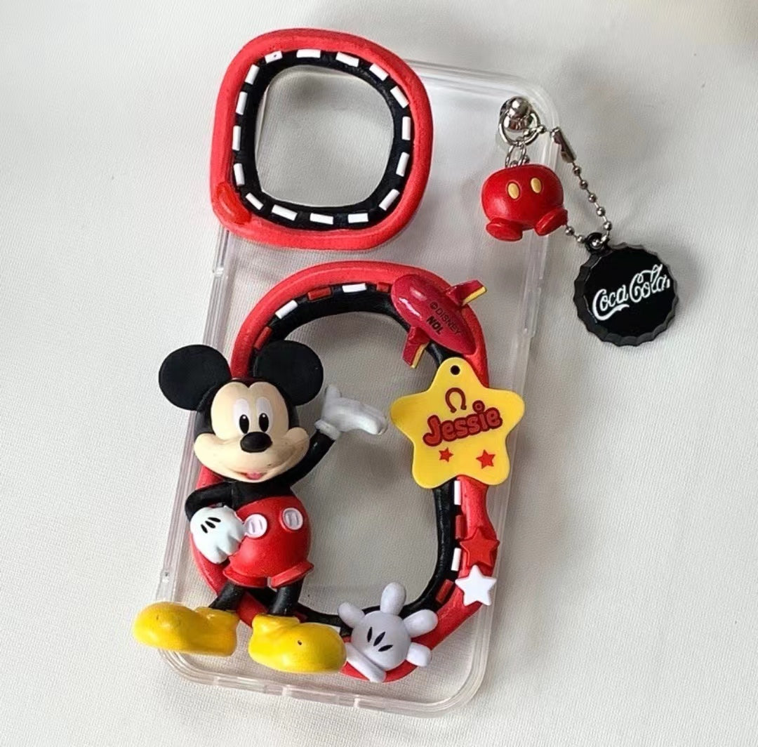 OL 手作り携帯ケース ミッキー
