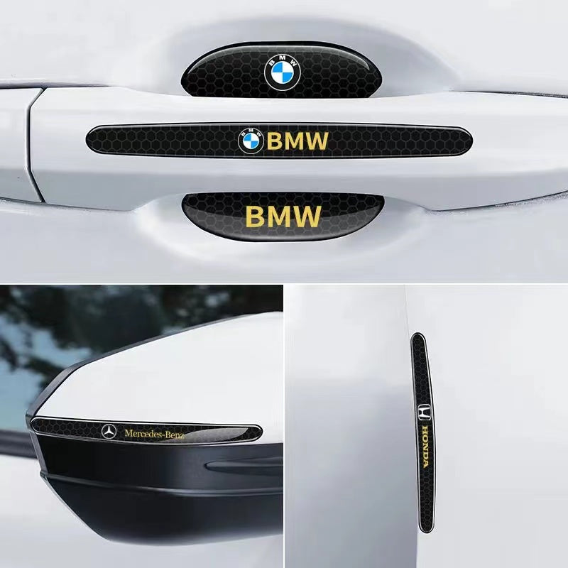 XYW自動車ドアの取っ手に反射防止テープを貼る