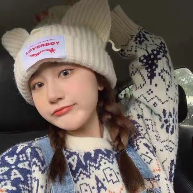 LF 超人気 カップルコーディネート 超可愛い 子猫耳 ニット帽