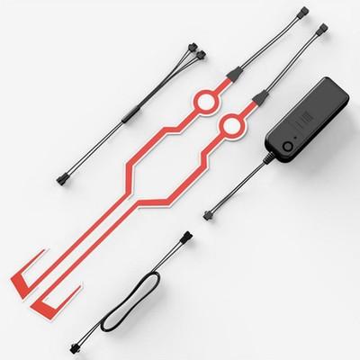 オートバイヘルメット発光条夜間走行発光ヘルメットライト条LED警告灯 ドラゴン