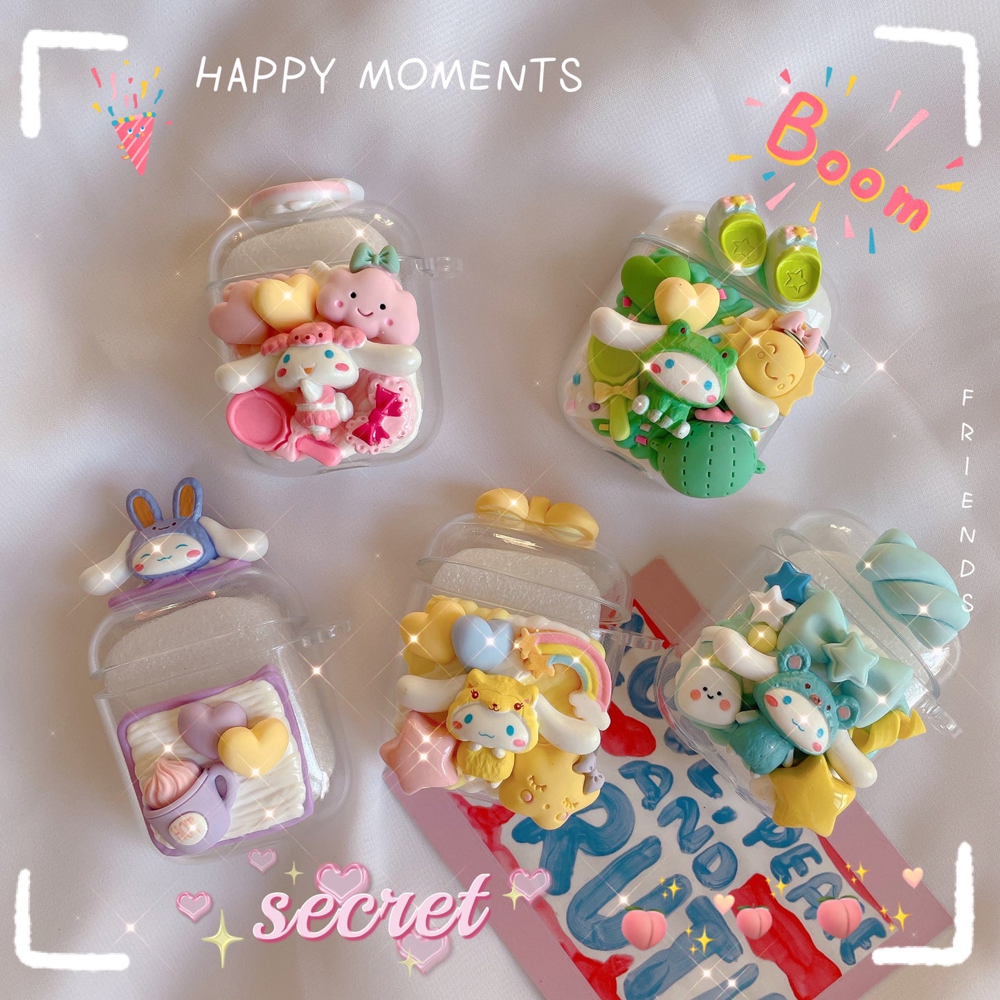 OL シナモロール かわいい ビッグイヤーズドッグ ホイップAirpods1/2/proケース ワイヤレスBluetoothヘッドセットケース