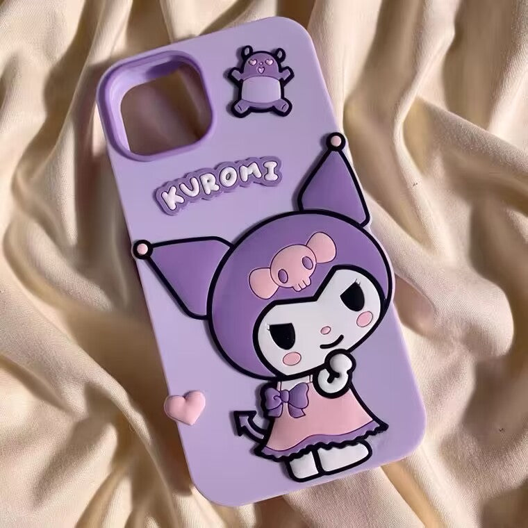 YQQ 可愛いサンリオ シリコーン素材 スマホケース 携帯電話ケース