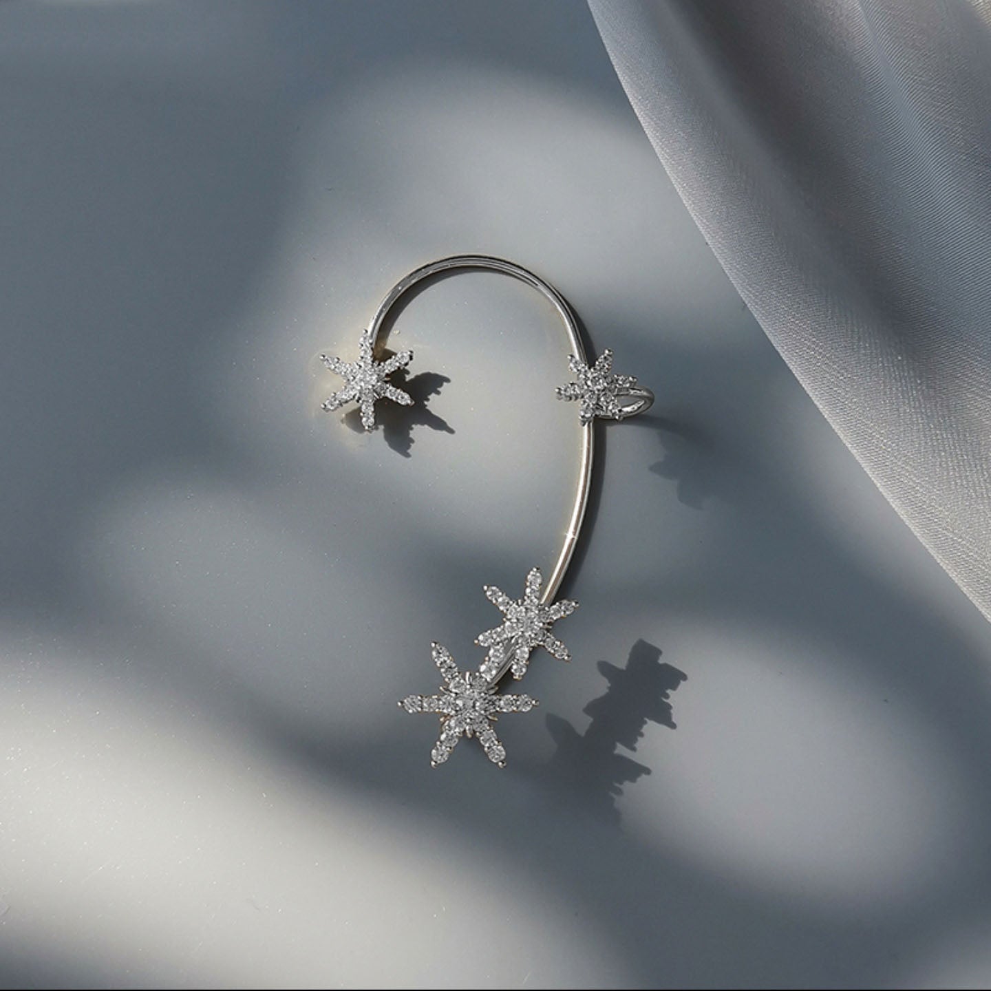 XYW 六芒星 ろくぼうせい イヤリング イヤーフック イヤーカフー