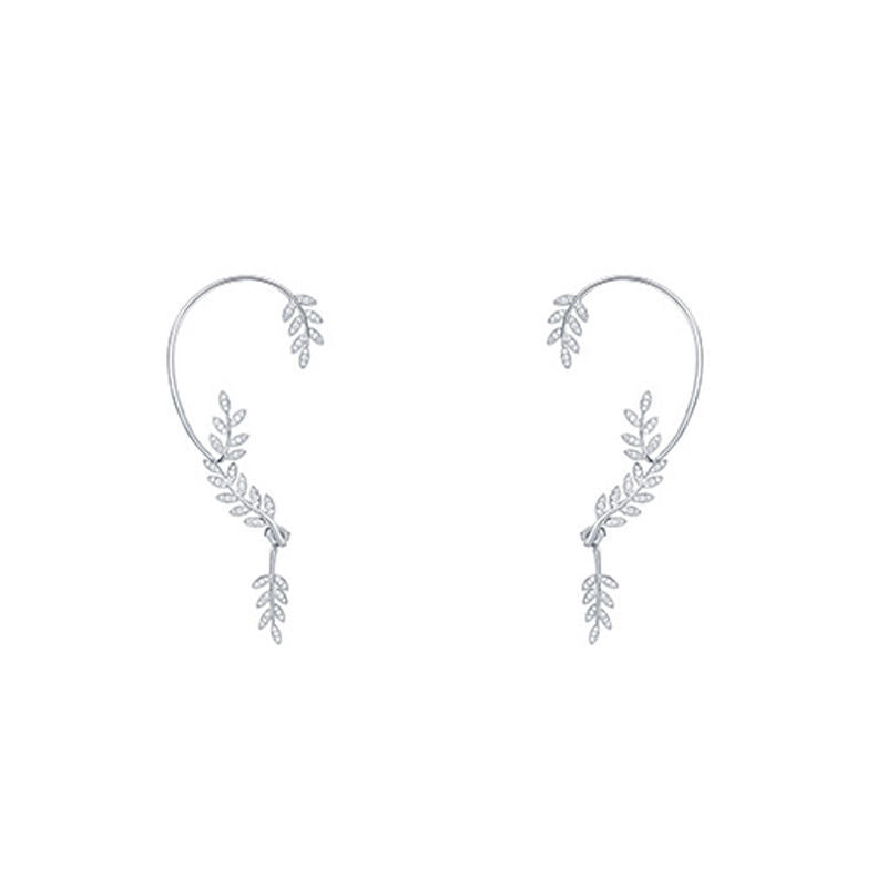 XYW 枝葉 リーフ イヤリング イヤーフック イヤーカフー