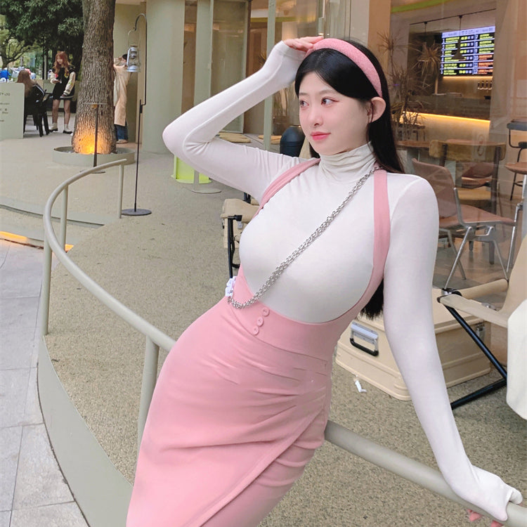 XYW 長袖 タートルネック 着やせ