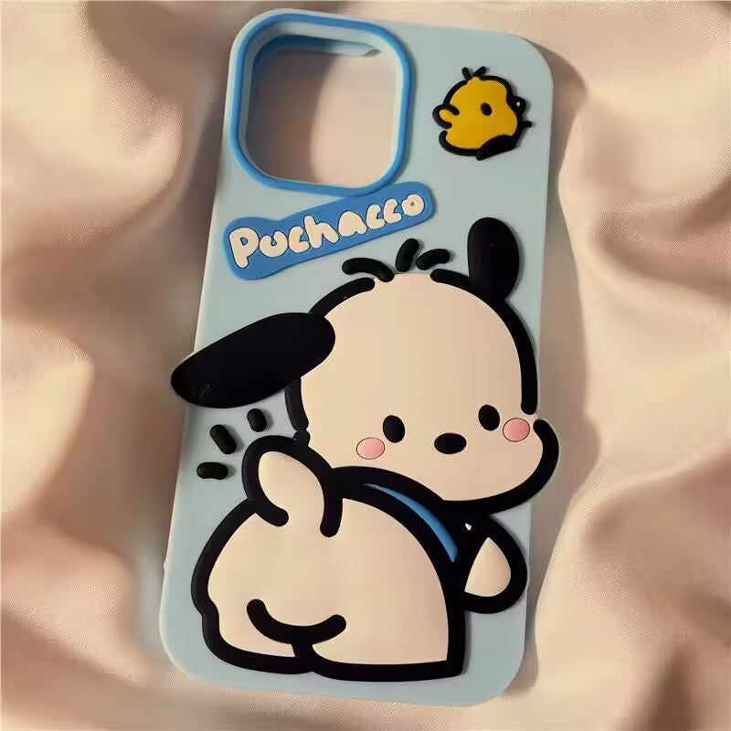 YQQ 可愛いサンリオ シリコーン素材 スマホケース 携帯電話ケース