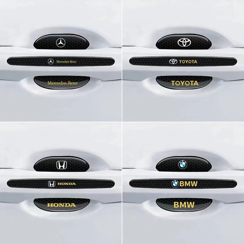 XYW自動車ドアの取っ手に反射防止テープを貼る