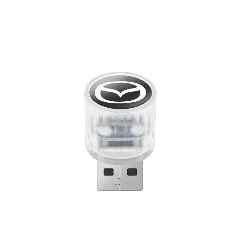 XYW USB 飾り 自動車用ムードランプ LED レインボー 3個入 車用品