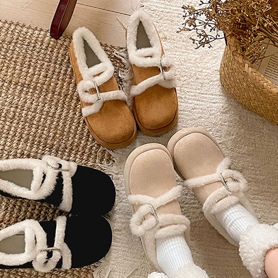 LF  厚底  モコモコ  スノーブーツ  かわいい  オシャレ