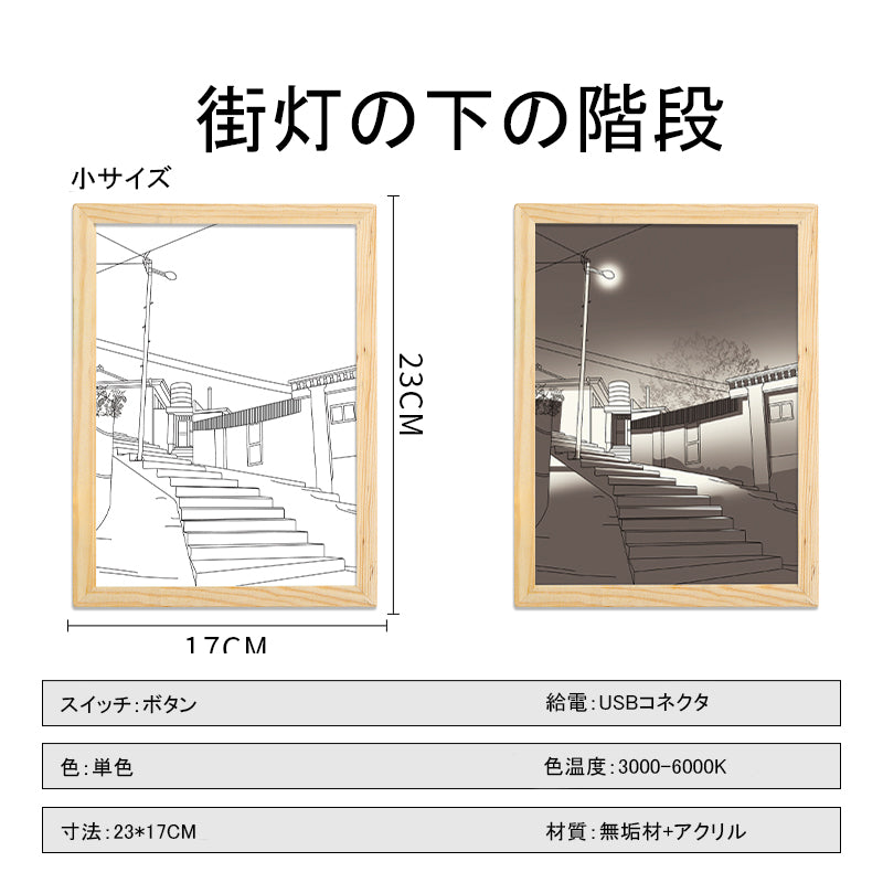 PM99  ライト画 飾りスタンド小置物 クリエイティブLEDライト 誕生日プレゼント女性プレゼント