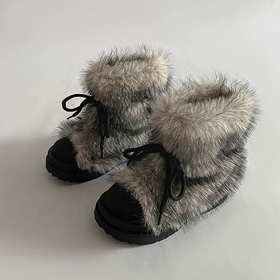 LF  モコモコ  厚底  滑り止め  ショートブーツ